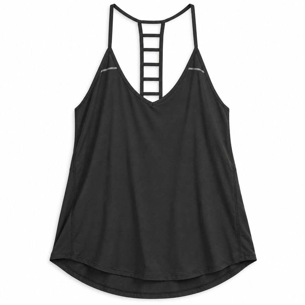 Lululemon Wild Tank Top Womens Size 6 Black Ladder Back Racerback Yoga